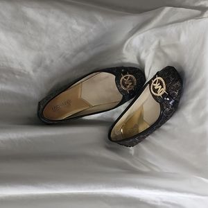Michael Kors Leopard Glitter Flats